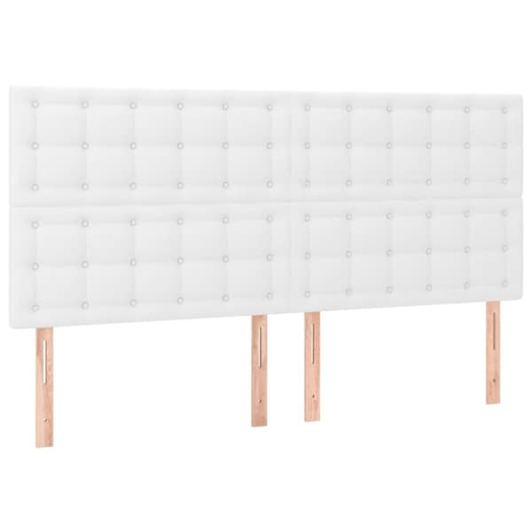vidaXL kontinentalseng med madras 180x200 cm kunstlæder hvid