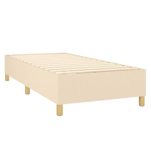 vidaXL kontinentalseng med madras 90x190 cm stof cremefarvet