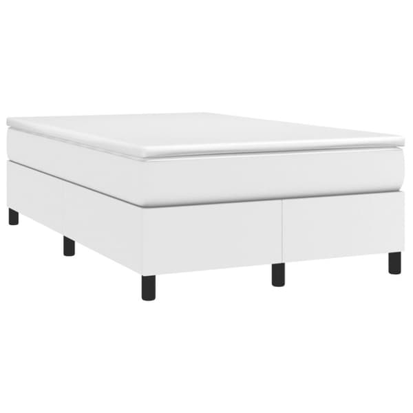 vidaXL kontinentalseng 120x200 cm kunstlæder hvid