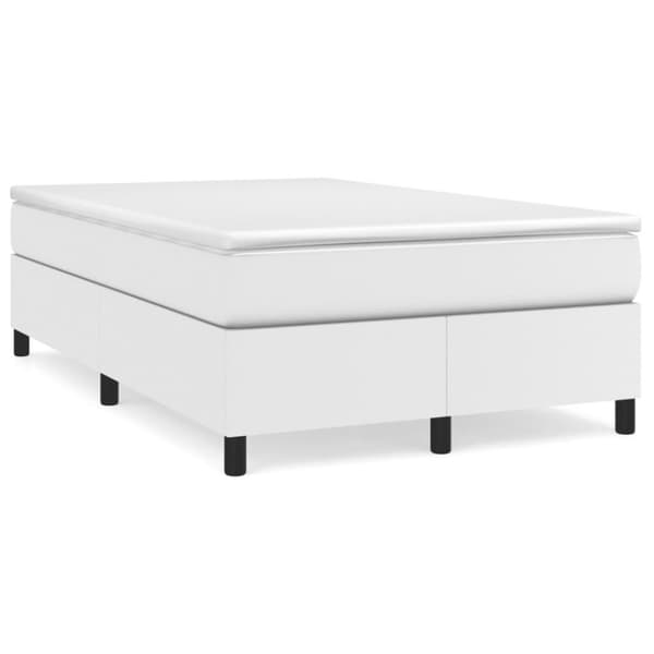 vidaXL kontinentalseng 120x200 cm kunstlæder hvid
