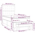Miniatyrbillede 9 af 9: vidaXL kontinentalseng med madras 90x200 cm fløjl mørkeblå
