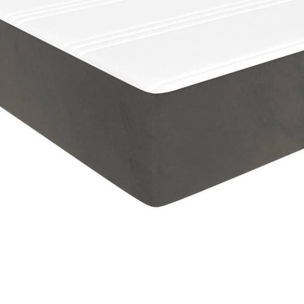 vidaXL kontinentalseng med madras 80x200 cm fløjl mørkegrå