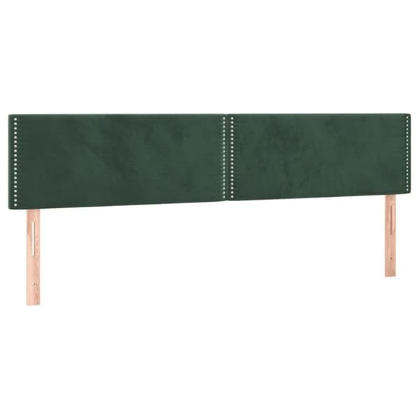 vidaXL kontinentalseng med madras 180x200 cm fløjl mørkegrøn