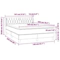 Miniatyrbillede 7 af 7: vidaXL kontinentalseng med madras 140x200 cm stof sort