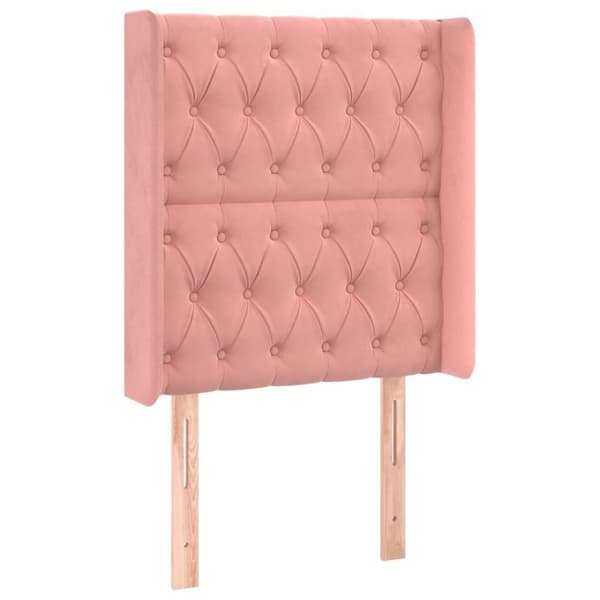 vidaXL kontinentalseng med LED-lys 80x200 cm velour pink