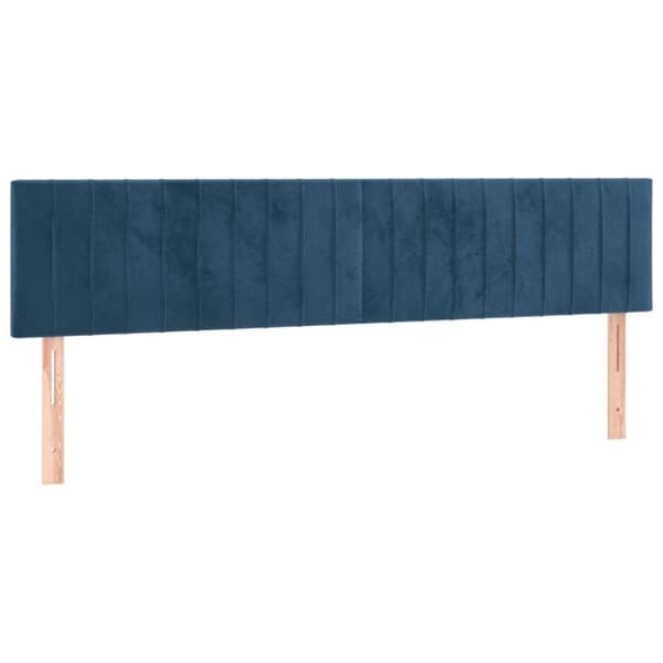 vidaXL kontinentalseng med madras 160x200 cm fløjl mørkeblå