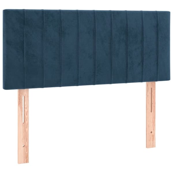 vidaXL kontinentalseng med madras 80x200 cm fløjl mørkeblå
