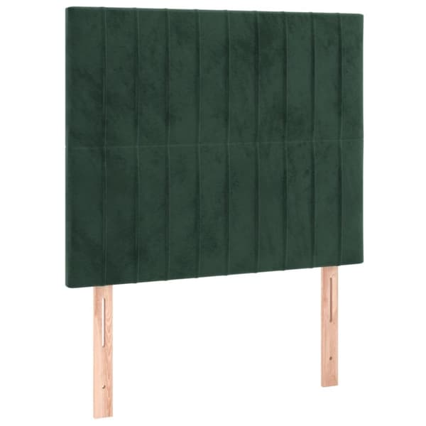 vidaXL kontinentalseng med madras 100x200 cm fløjl mørkegrøn