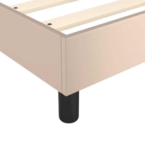 vidaXL kontinentalseng 120x200 cm kunstlæder cappuccinofarvet