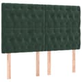 Miniatyrbillede 4 af 9: vidaXL Ramsäng med madrass mörkgrön 140x200 cm sammet