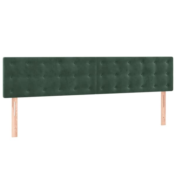 vidaXL kontinentalseng med madras 160x200 cm fløjl mørkegrøn