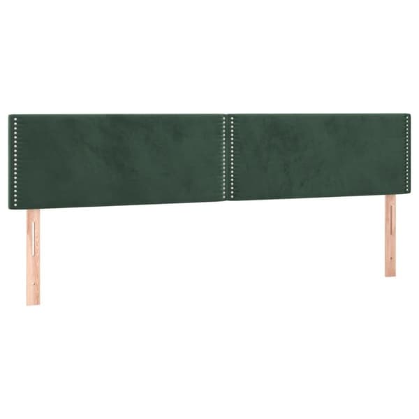 vidaXL kontinentalseng med madras 160x200 cm fløjl mørkegrøn