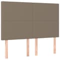 Miniatyrbillede 4 af 11: vidaXL Ramsäng med madrass taupe 140x200 cm tyg