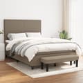 Miniatyrbillede 1 af 11: vidaXL Ramsäng med madrass taupe 140x200 cm tyg