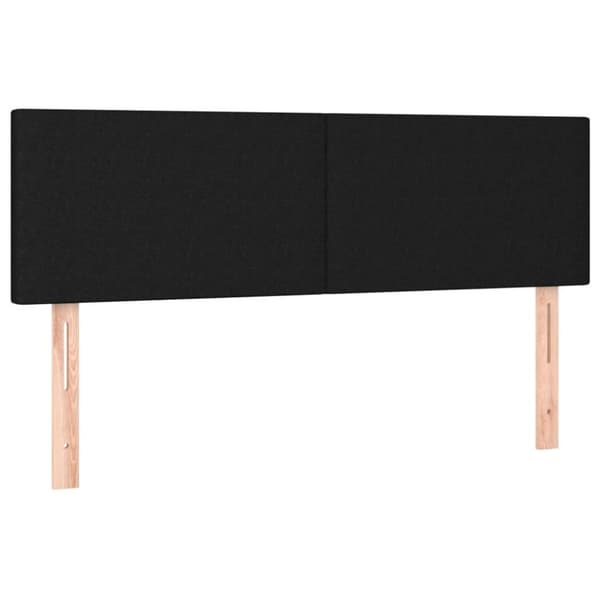 vidaXL kontinentalseng med madras 140x190 cm stof sort