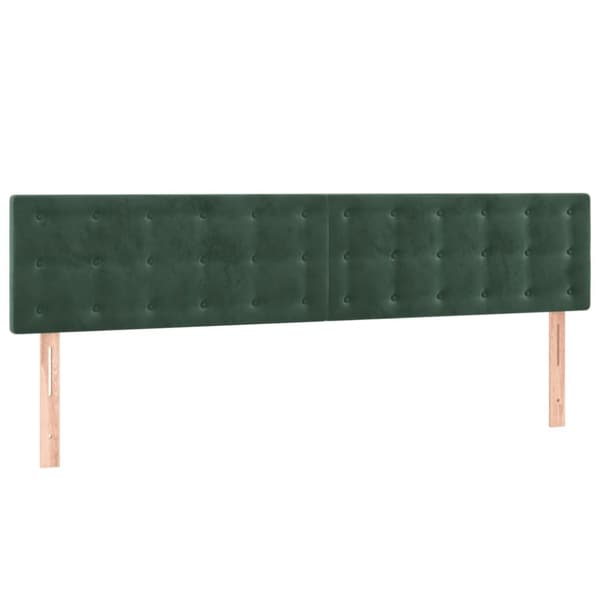 vidaXL kontinentalseng med madras 180x200 cm fløjl mørkegrøn