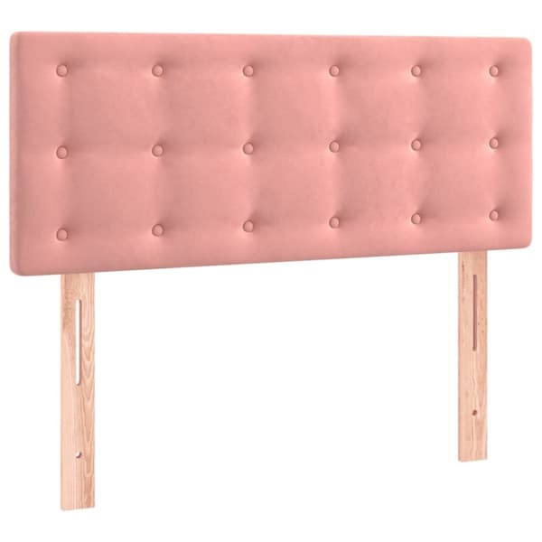 vidaXL kontinentalseng med madras 90x190 cm fløjl pink