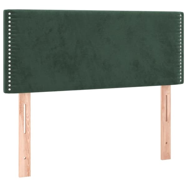 vidaXL kontinentalseng med madras 90x190 cm fløjl mørkegrøn