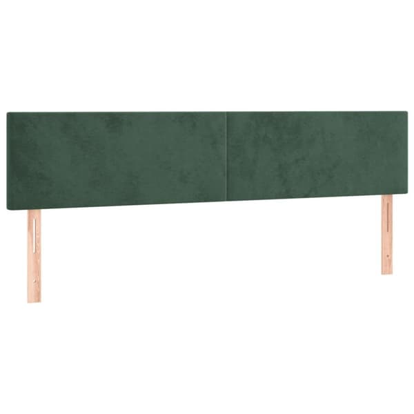 vidaXL kontinentalseng med madras 180x200 cm fløjl mørkegrøn