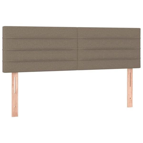 vidaXL kontinentalseng med madras 140x190 cm stof gråbrun