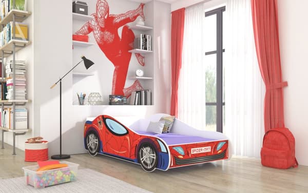 Children bed Spiderman rød 160x80cm