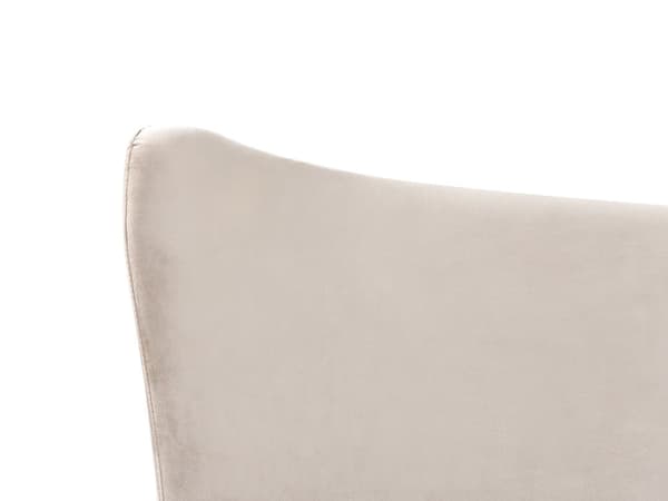 Seng med Ramme Beige og Grå Velour 160 x 200 cm Guldpolstrede Ben Sengegavl Moderne Glamourøs Stil