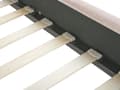 Miniatyrbillede 8 af 10: Seng Beige Velour 140 x 200 cm Moderne Trekvart Seng Kanal Tuftet Sengegavl Halvandenmands 3 kvart Seng Retro Design Metalben