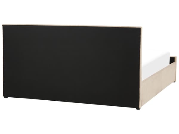 Seng Grå Velour 180 x 200 cm Moderne Blød Dobbeltseng med Opbevaring Diamant Rombe Mønster Quiltet Sengeramme Soveværelse Inspiration