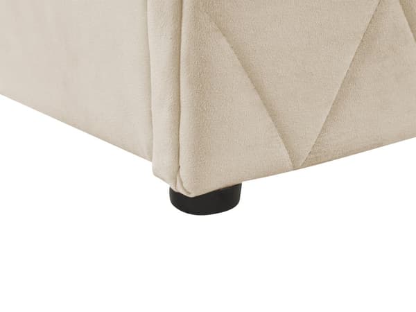 Seng Grå Velour 180 x 200 cm Moderne Blød Dobbeltseng med Opbevaring Diamant Rombe Mønster Quiltet Sengeramme Soveværelse Inspiration