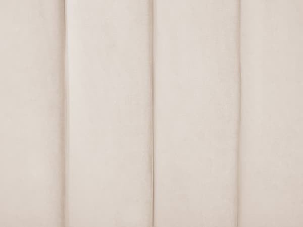 Seng Beige Velour 180 x 200 cm Moderne To Mands Seng Kanal Tuftet Sengegavl Dobbeltseng Sengeramme Retro Design Metalben