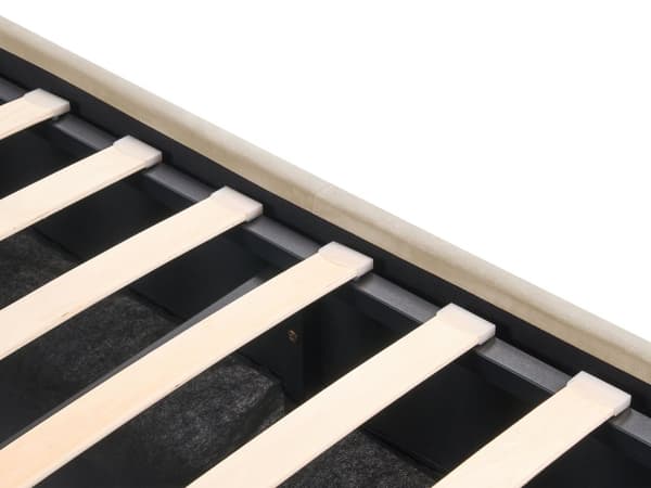 Sänky säilytystilalla beige sametti 160 x 200 cm sälepohja timanttitikattu sängynpääty moderni tyyli