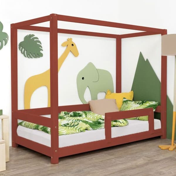BUNKY barnhyttsäng 80 x 160 tegelröd