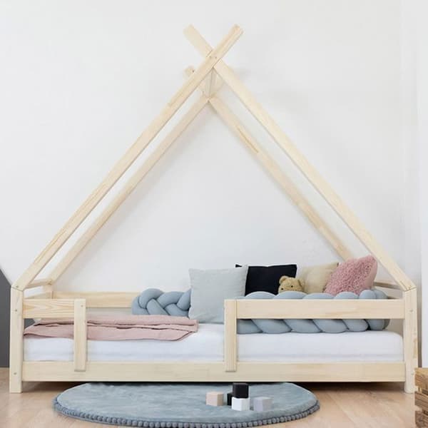 TAHUKA barnhyttsäng 80 x 180 ljusgrå