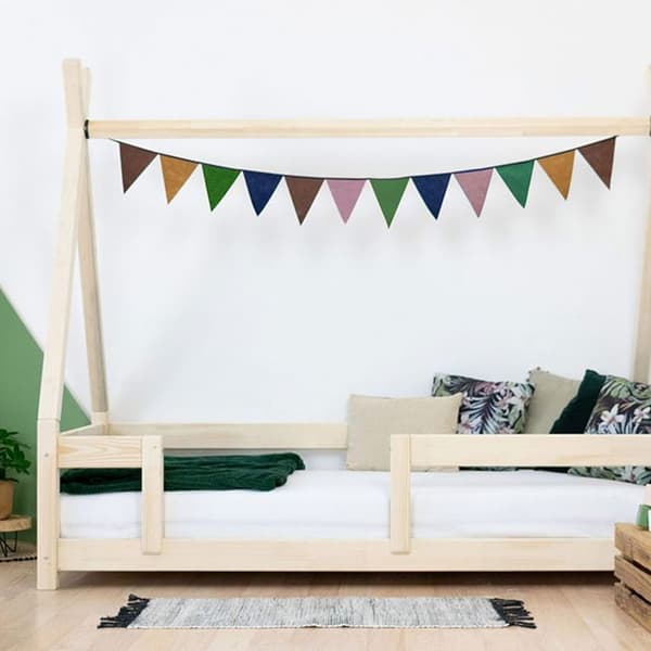 NAKANA barnhyttsäng 90 x 160 ljusgrå