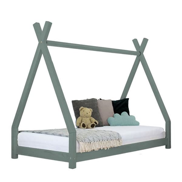 NAKANA tipi-säng för barn 90 x 180 salviagrön
