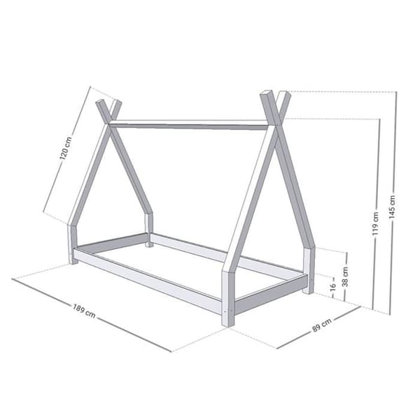 NAKANA barnsäng 80 x 180 bensingrön