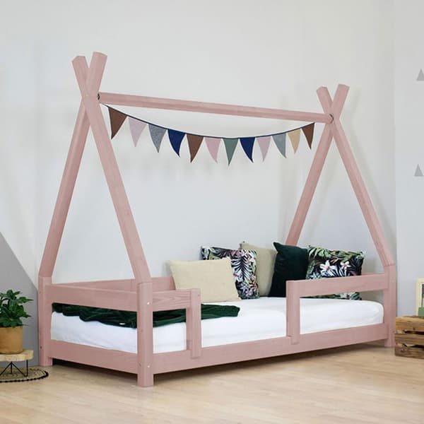 NAKANA barnhyttsäng 120 x 180 pastellrosa