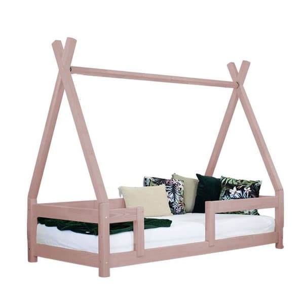 NAKANA barnhyttsäng 120 x 180 pastellrosa