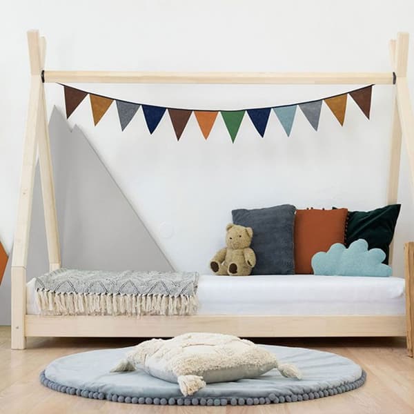 NAKANA barnsäng 90 x 190 tegelröd