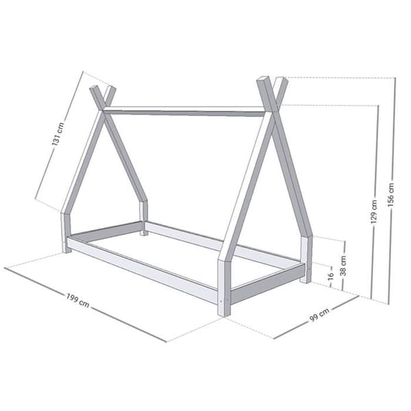 NAKANA barnsäng 90 x 190 tegelröd