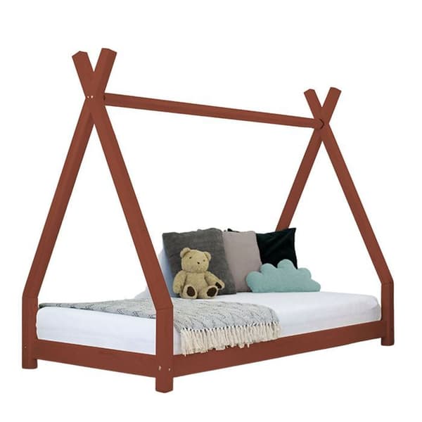 NAKANA barnsäng 90 x 190 tegelröd