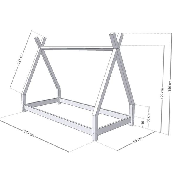 NAKANA barnsäng 90 x 180 pastellrosa