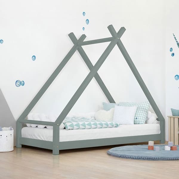 TAHUKA barn tipi säng 90 x 160 salvia grön