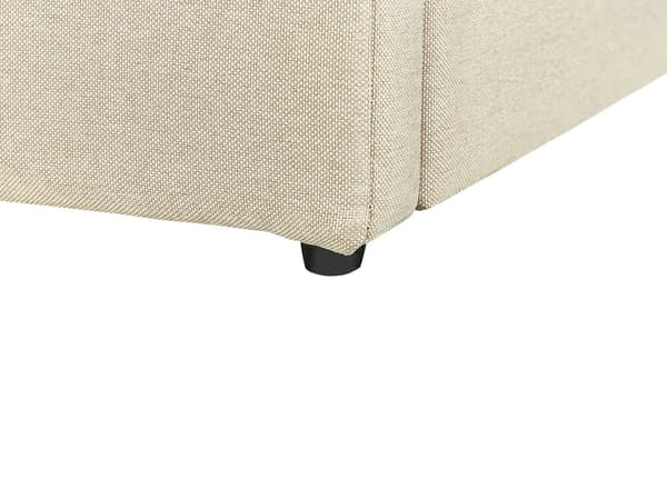 Parisänky beige 171 x 214 x 90 cm kangas poppeli muovi säilytystila sälepohja 160 x 200 skandinaavinen