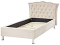 Miniatyrbillede 4 af 9: Enkeltseng Beige Velour 90 x 200 Enkeltmandsseng Teenage Seng til Pigeværelse Indretning Pigeseng til Børneværelse Sengeramme