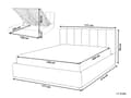 Miniatyrbillede 3 af 11: Seng beige Polyester 160 x 200 cm Moderne Dobbeltseng med Opbevaring Polstret Sengegavl Design til Soveværelse Indretning