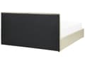 Miniatyrbillede 6 af 11: Seng beige Polyester 160 x 200 cm Moderne Dobbeltseng med Opbevaring Polstret Sengegavl Design til Soveværelse Indretning