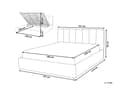 Miniatyrbillede 3 af 11: Seng beige Polyester 180 x 200 cm Moderne Dobbeltseng med Opbevaring Polstret Sengegavl Design til Soveværelse Indretning