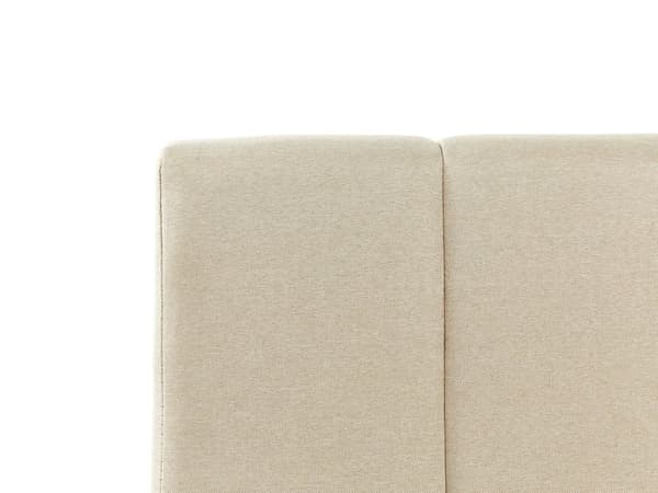 Seng beige Polyester 180 x 200 cm Moderne Dobbeltseng med Opbevaring Polstret Sengegavl Design til Soveværelse Indretning
