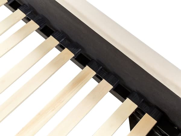 Sänky beige sametti 90 x 200 cm sälepohja verhoilunaula koristekristallit glamour moderni